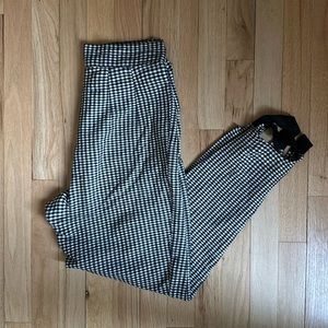 Vintage Black & White High Waisted Checker Stirrup Pants